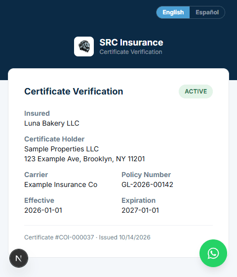 Need proof of coverage? Get it instantly.